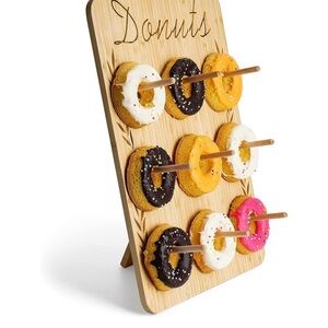 NIB Bamboo Donut Display Stand